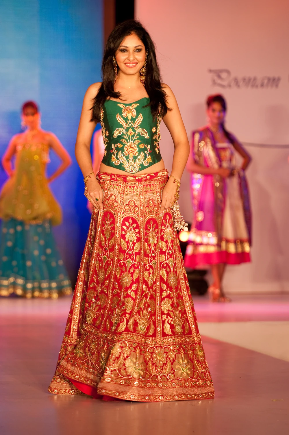 Indian Actress Pooja Chopra walks to the choreography of Indias best fashion choreographer Utsav Dholakia